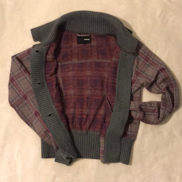 Hurley Plaid Lightweight Button-down Ribbed Coat - Picture 7 of 8